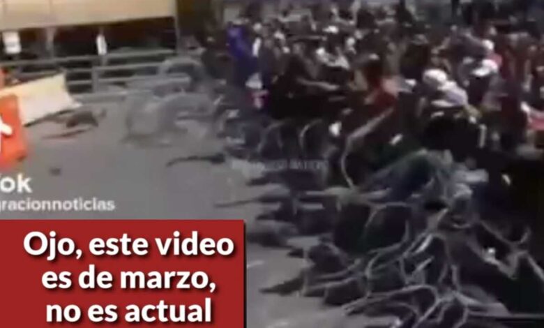 Viralizan video que muestra estampida en la frontera, pero no es actual