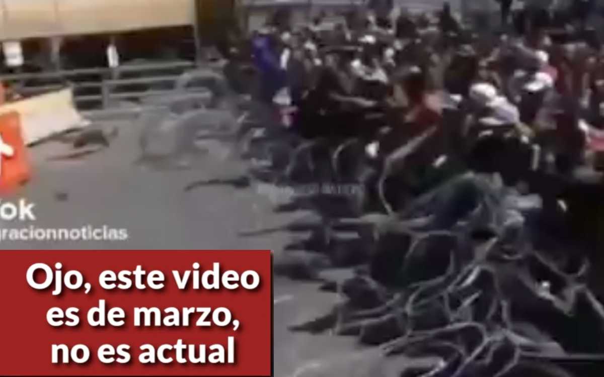 Viralizan video que muestra estampida en la frontera, pero no es actual