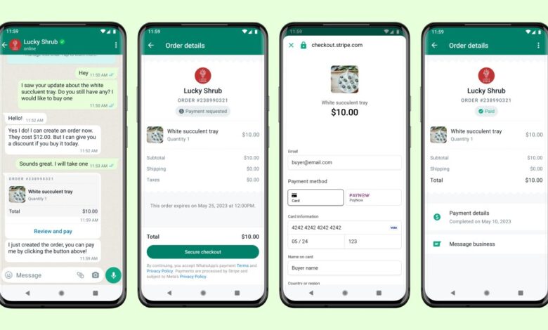 WhatsApp ahora permite a los usuarios de Singapur pagar a las empresas dentro de la aplicación