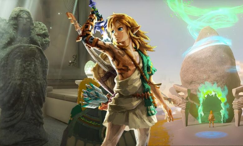 Zelda: Tears of the_Kingdom Link and Shrines