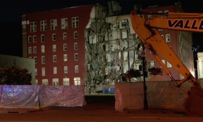derrumbe de edificio en Iowa deja heridos