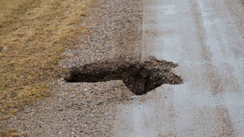 el lugar de Estados Unidos con más socavones que gente