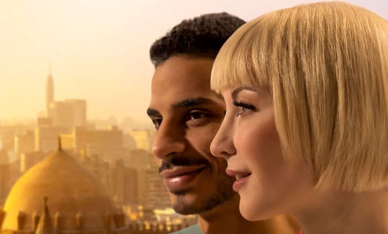 90 Day Fiancé TOW's Nicole and Mahmoud Sherbiny looking to the side