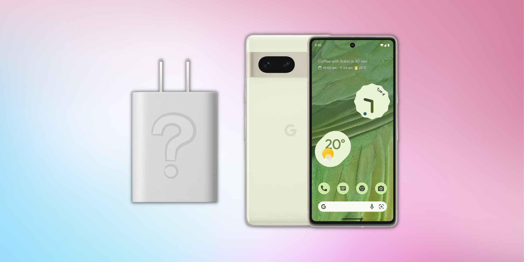 Pixel 7 with charger