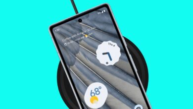 Pixel 7a on a wireless charger