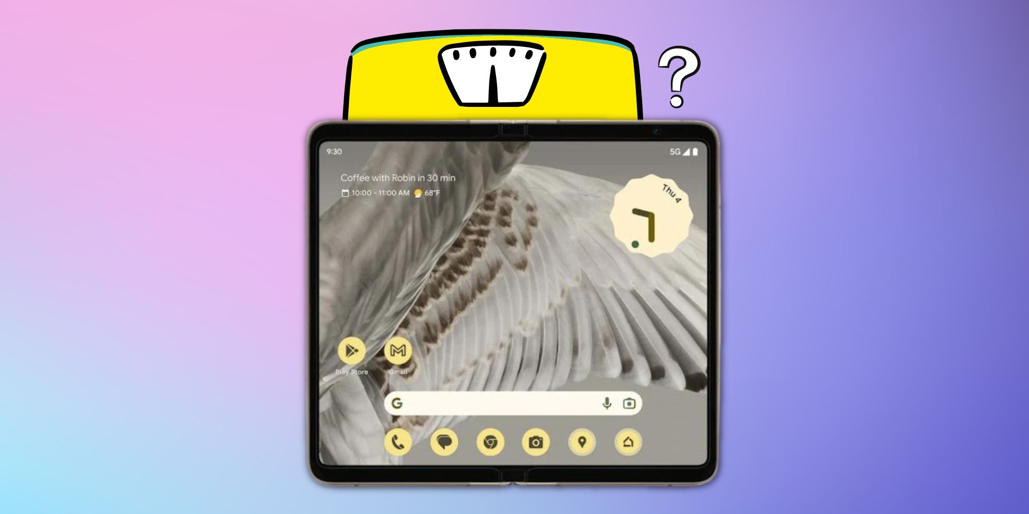 Representation of the Pixel Fold over a scale