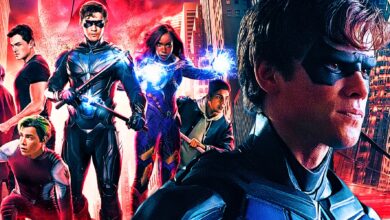 Titans season 4 poster and Nightwing