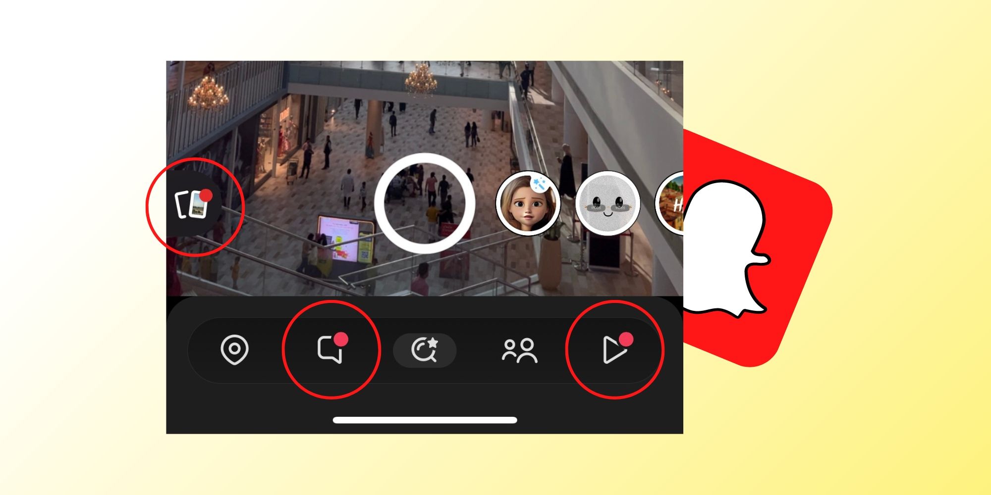 What do red dots on Snapchat notifications mean