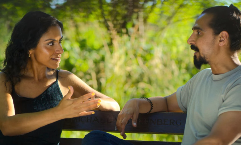 Priya Vim Still Together Indian Matchmaking talking on a park bench