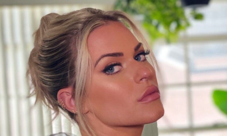 dayna kathan vanderpump rules season 8 instagram posing with hair up not smiling window in background
