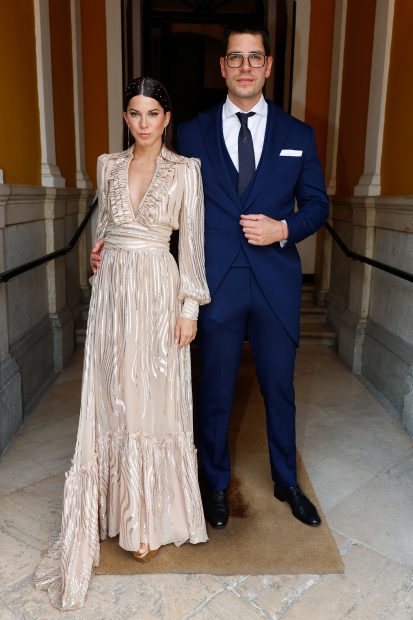 Diego Matamoros y Marta Riumbau en la boda de Kiko Matamoros y Marta López Álamo. / Gtres