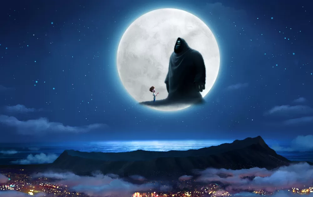 Orión y la luna oscura R Orión y la luna oscura R