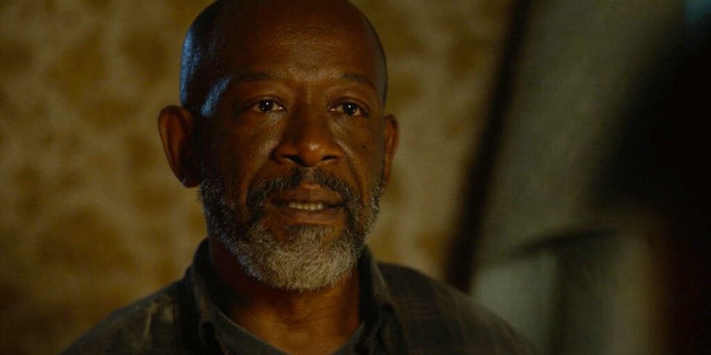 Morgan speaking in Fear the Walking Dead season 8 episode 4