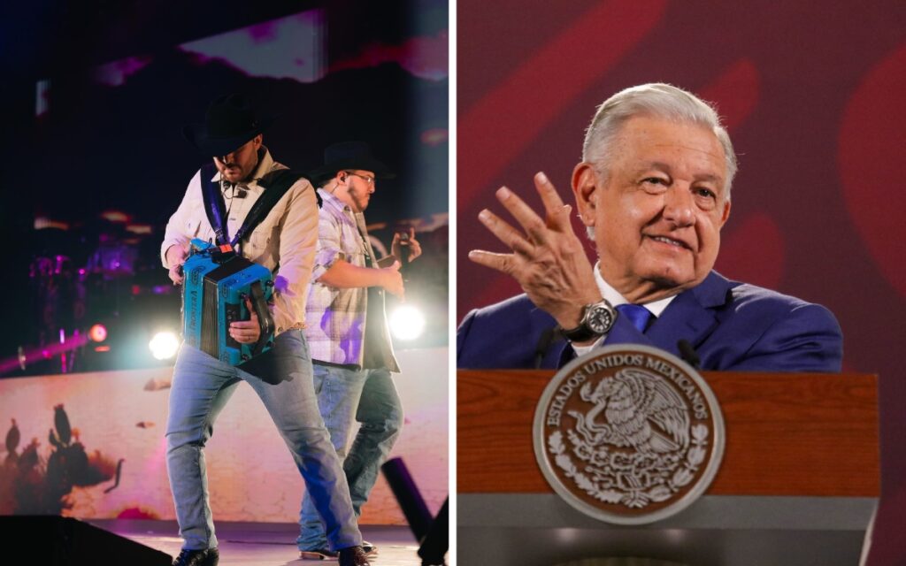 AMLO propone escuchar ‘No se va’ de Grupo Frontera en lugar de narcocorridos