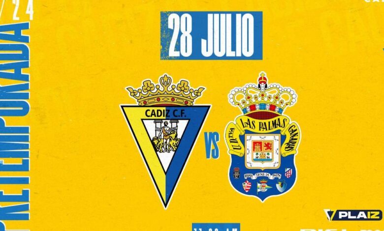 Cádiz y Las Palmas, amistoso el 28 de julio