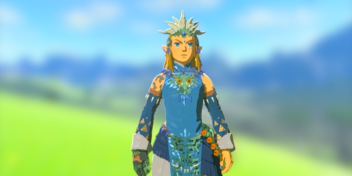 Link wearing the Frostbite Armor Set In Zelda: Tears of the Kingdom