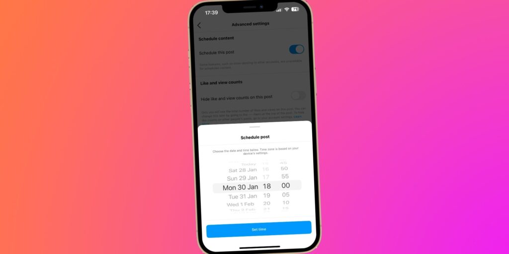 how to use Instagram Scheduled content feature
