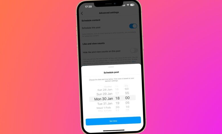 how to use Instagram Scheduled content feature