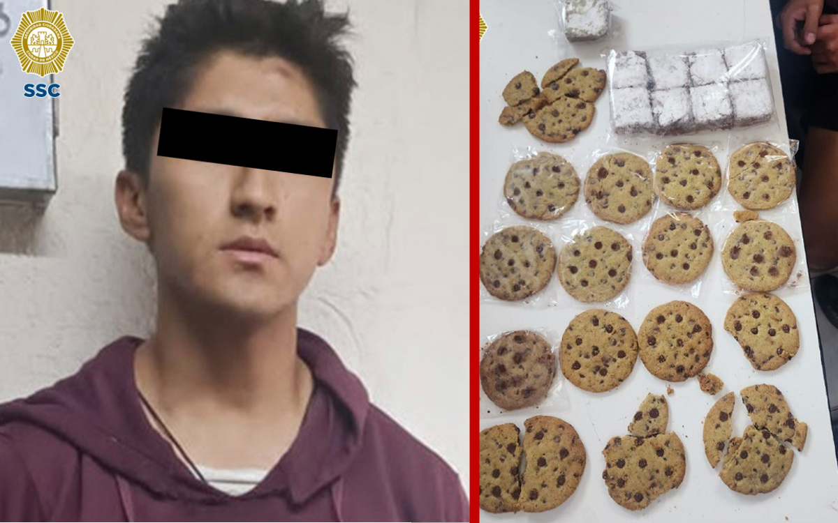 Detienen a joven que vendía pasteles y galletas con aparente marihuana en escuela de CDMX