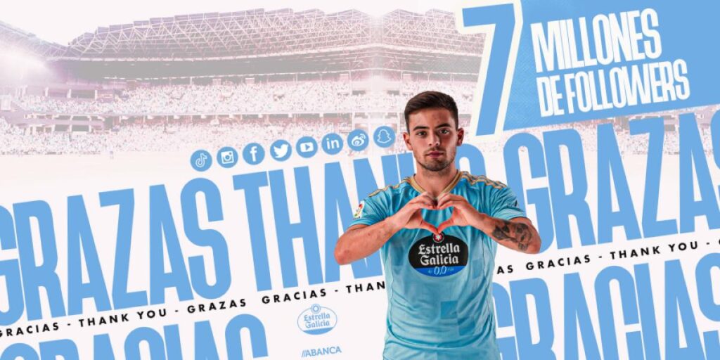 El Celta alcanza los 7 millones de seguidores en redes