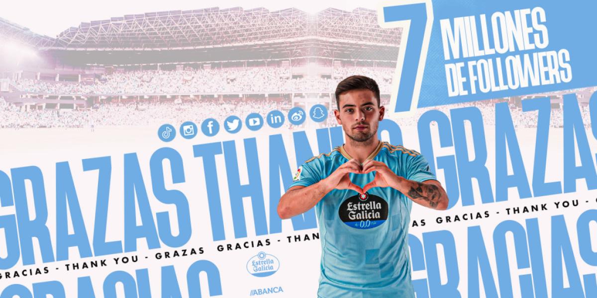 El Celta alcanza los 7 millones de seguidores en redes