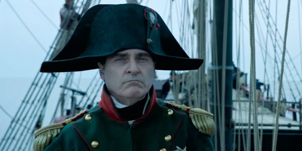 Joaquin Phoenix as Napoleon Bonaparte in Napoleon