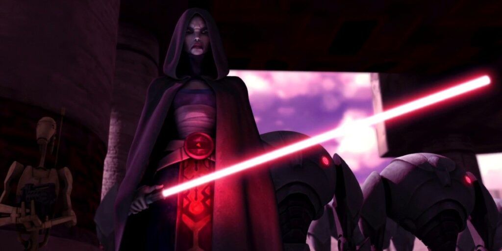 Asajj Ventress in The Clone Wars.