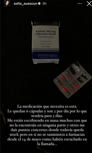 Storie de Sofía Suescun / Redes sociales