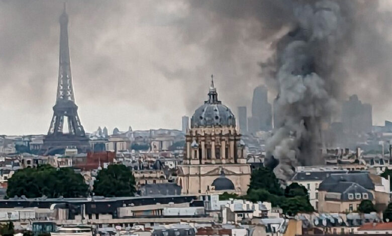 Explosión de gas provoca un incendio en centro de París | Video