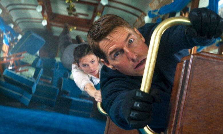 Ethan Hunt hanging on for dear life in Mission: Impossible – Dead Reckoning Part One