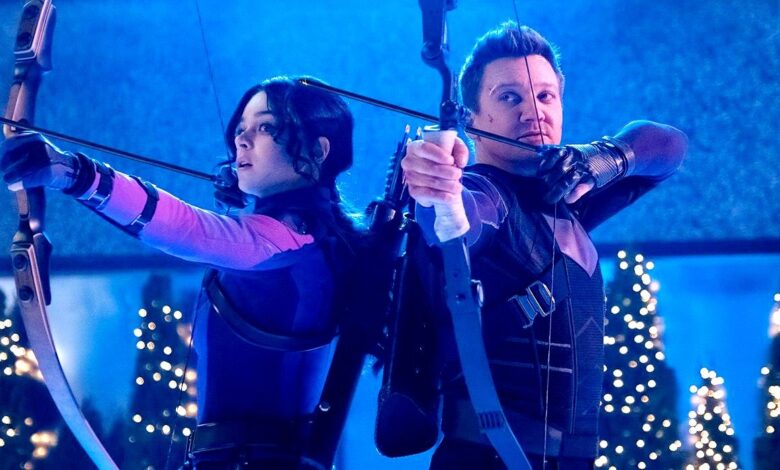 Clint and Kate in the MCU Hawkeye series