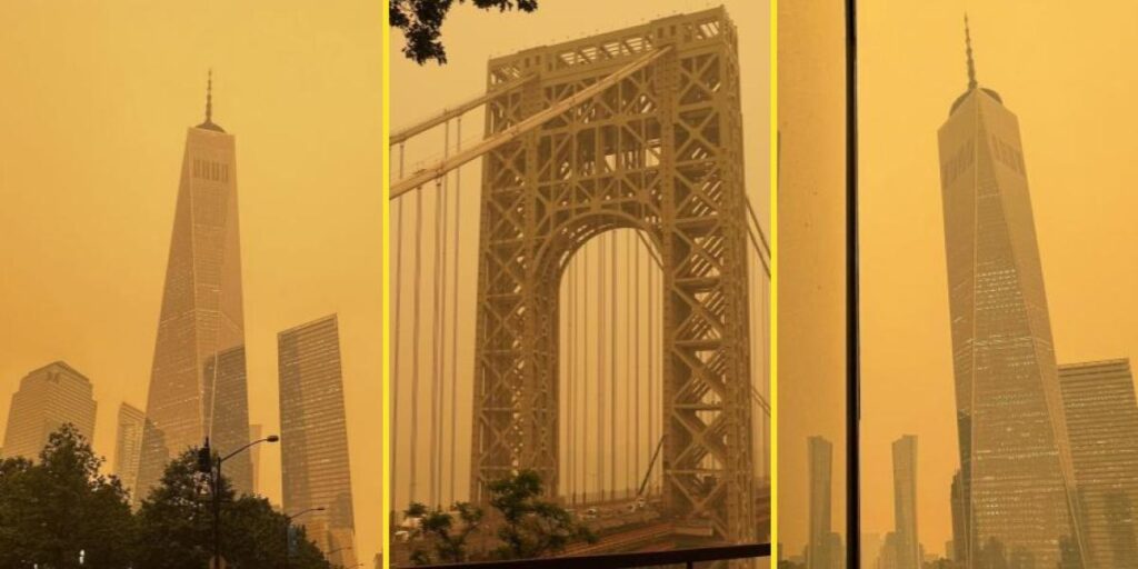 Imágenes apocalípticas del cielo de Nueva York por los incendios de Canadá