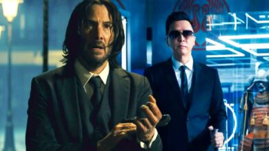 Custom image of Keanu Reeves and Donnie Yen in John Wick: Chapter 4.