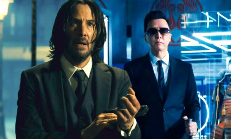 Custom image of Keanu Reeves and Donnie Yen in John Wick: Chapter 4.