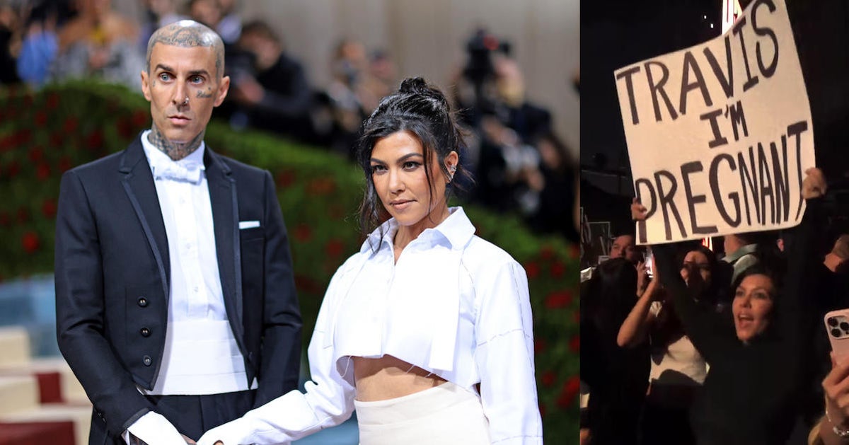 Kourtney Kardashian embarazada, comparte noticias en el concierto Blink-182 de Travis Barker