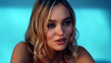 The Idol tv show Lily-Rose Depp in a pool