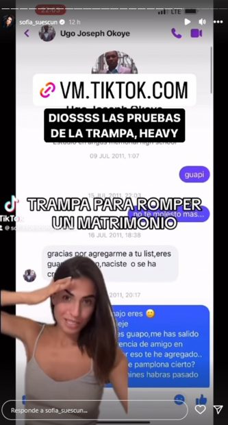 Storie de Sofía Suescun. / Instagram