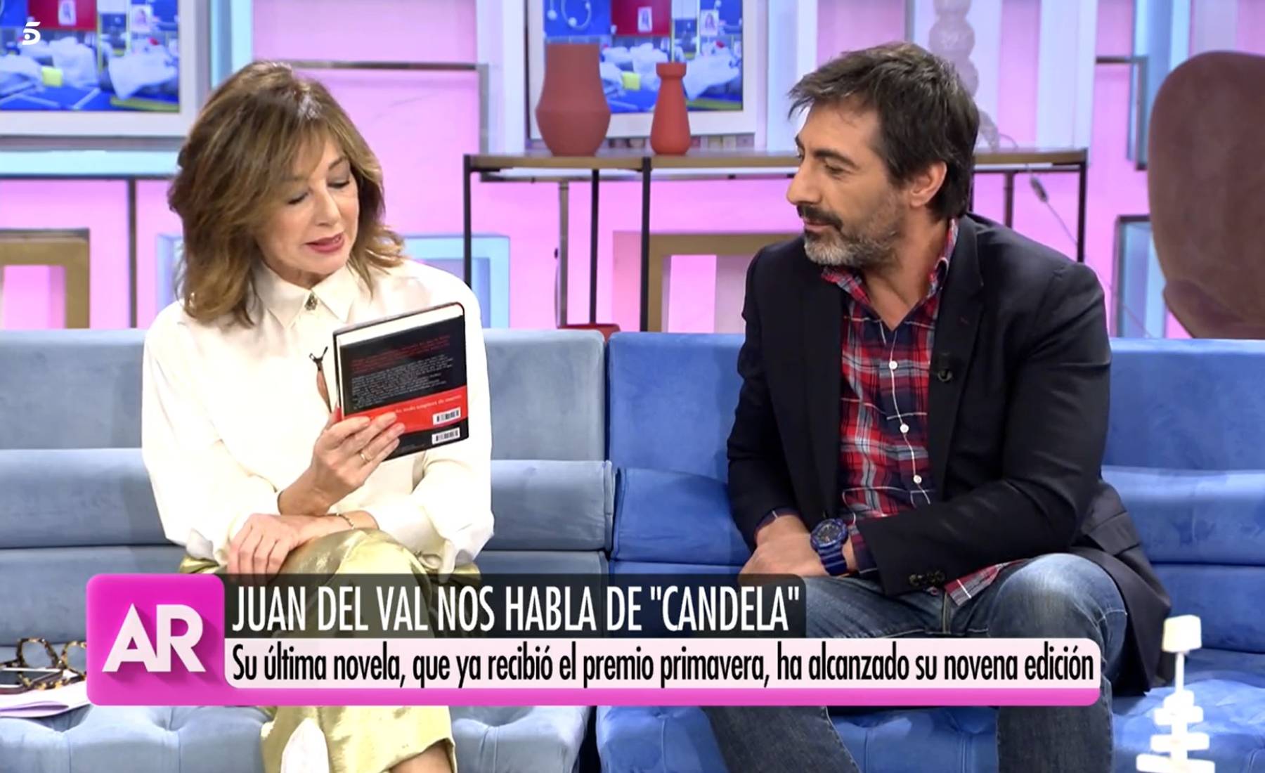 Juan de Val y Ana Rosa Quintana en el plató de 'El programa de Ana Rosa'/ Mediaset