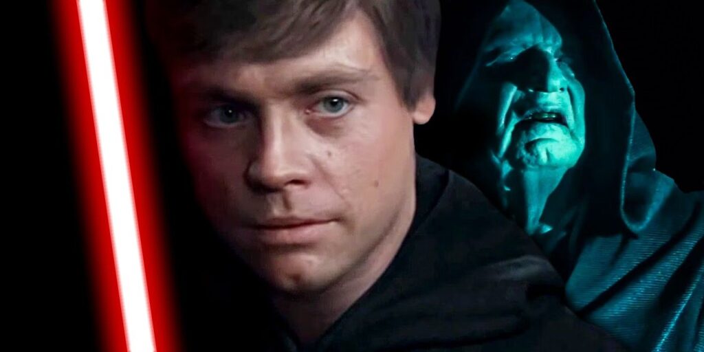 sith luke skywalker with palpatine star wars