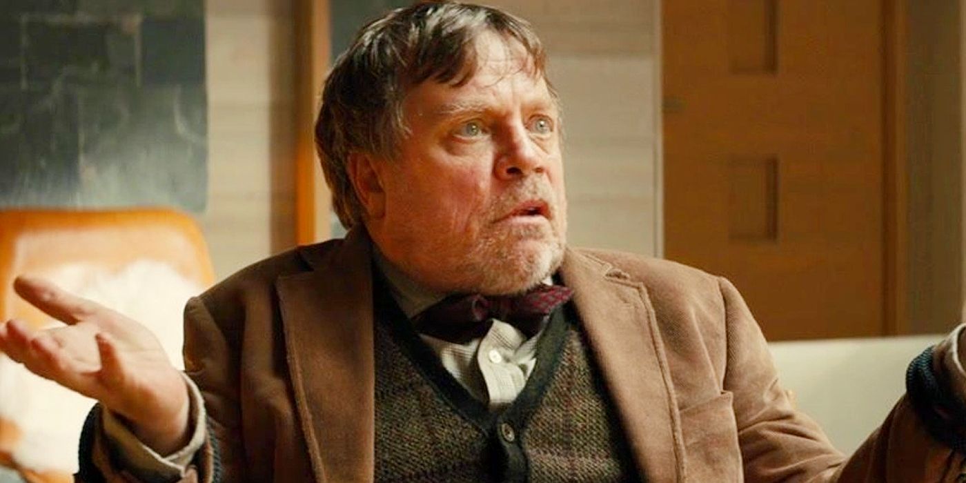 Mark Hamill shrugging in Kingsman: The Golden Circle.