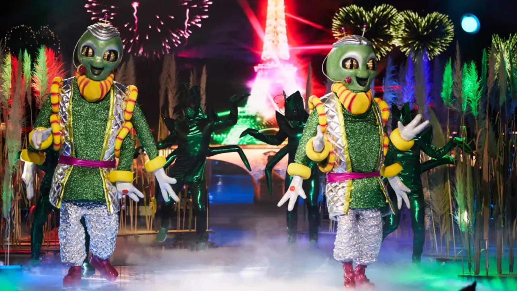 Paula Echevarría y Miguel Torres en Mask Singer/ Atresmedia