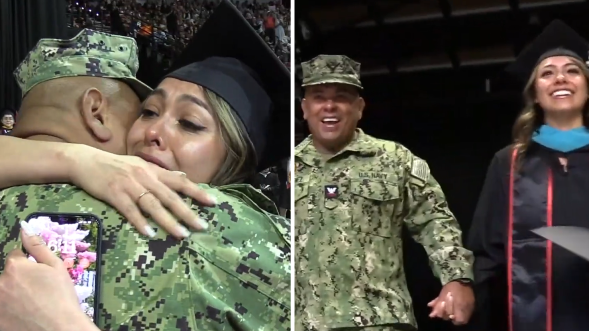 Padre viaja 30 horas para sorprender a su hija en su graduación