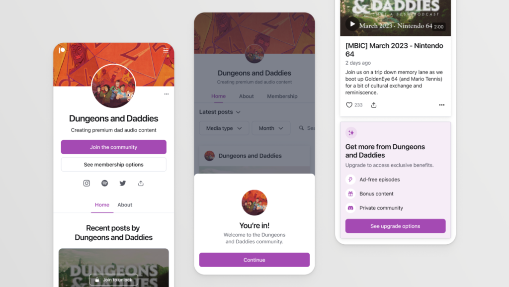Patreon agrega herramientas de comercio electrónico, membresía gratuita para fanáticos
