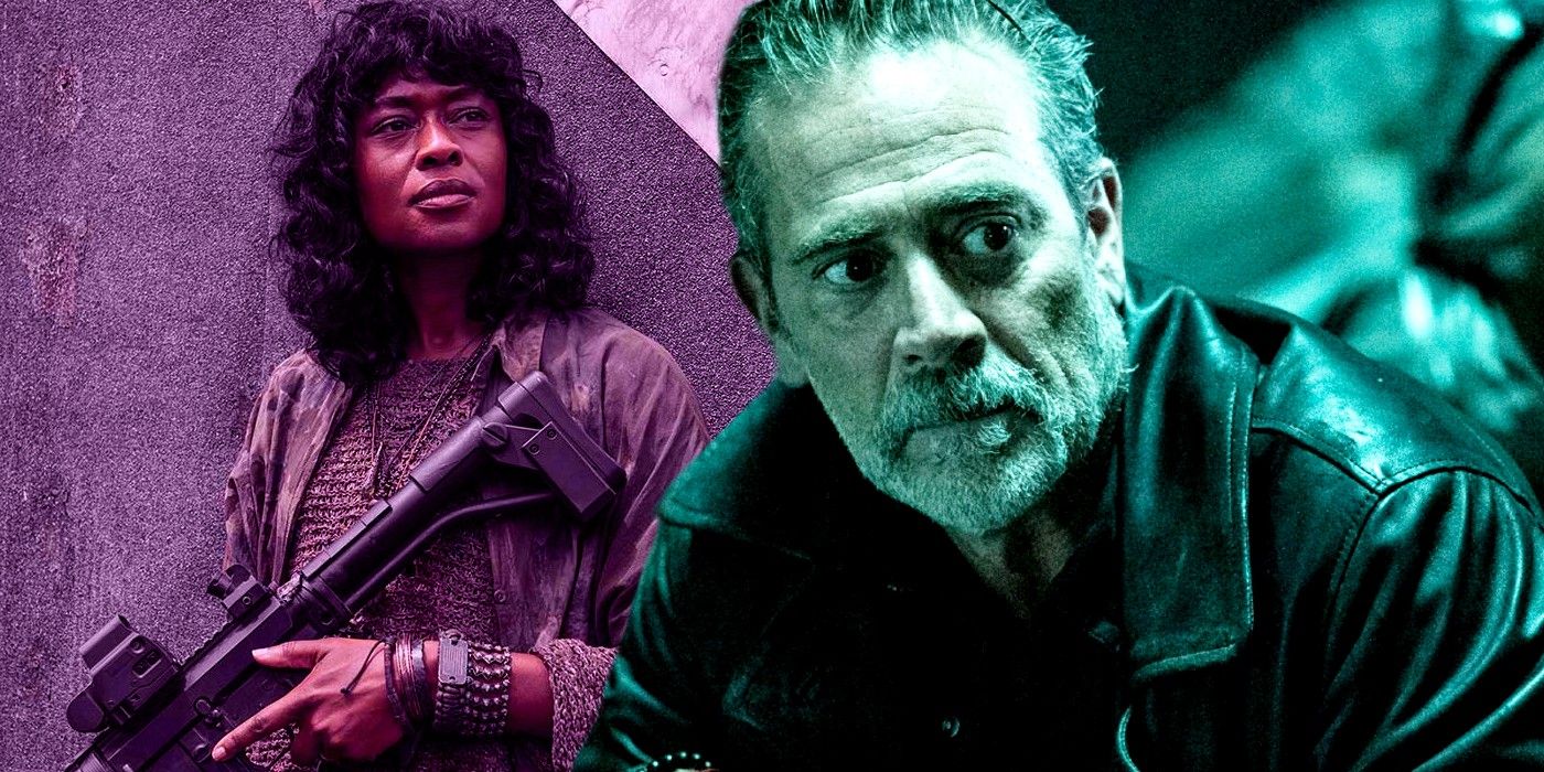 Medina Senghore as Annie in Walking Dead and Jeffrey Dean Morgan as Negan in Dead City