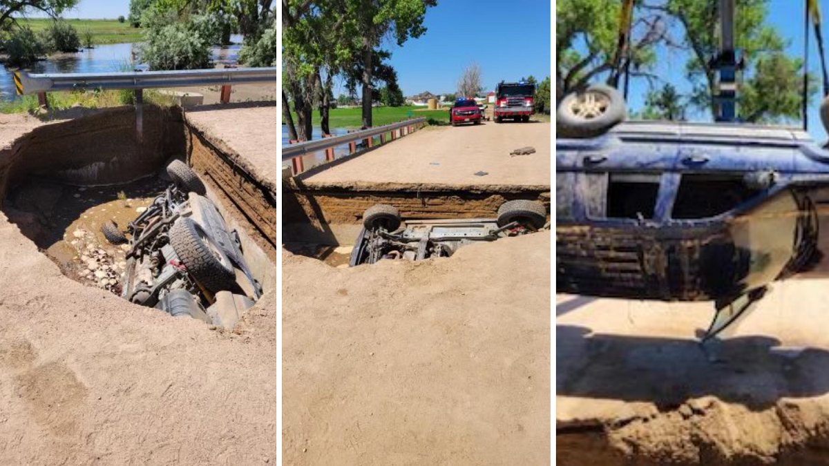 Residente de Colorado con un dron salva a dos personas atrapadas en un socavón