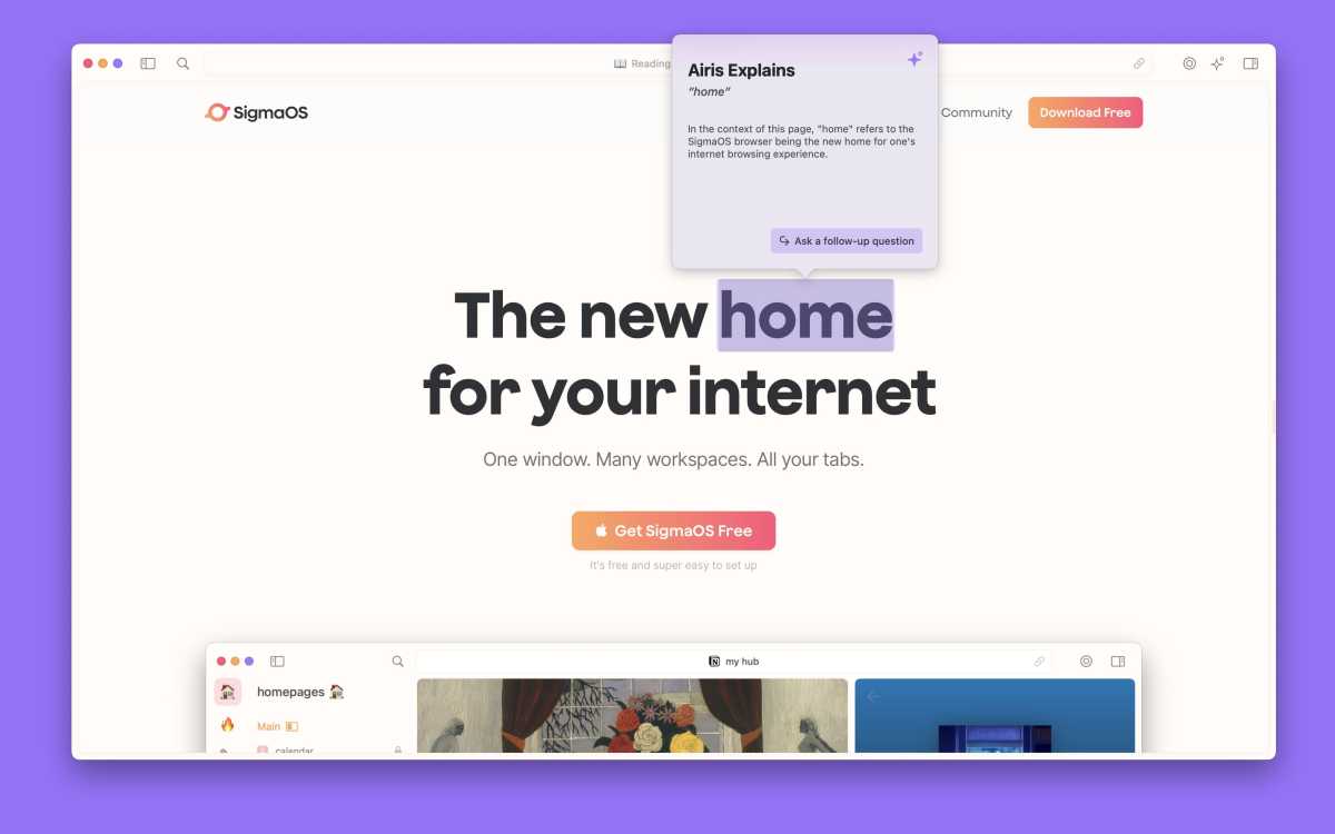 SigmaOS lanza un asistente contextual de IA para su navegador