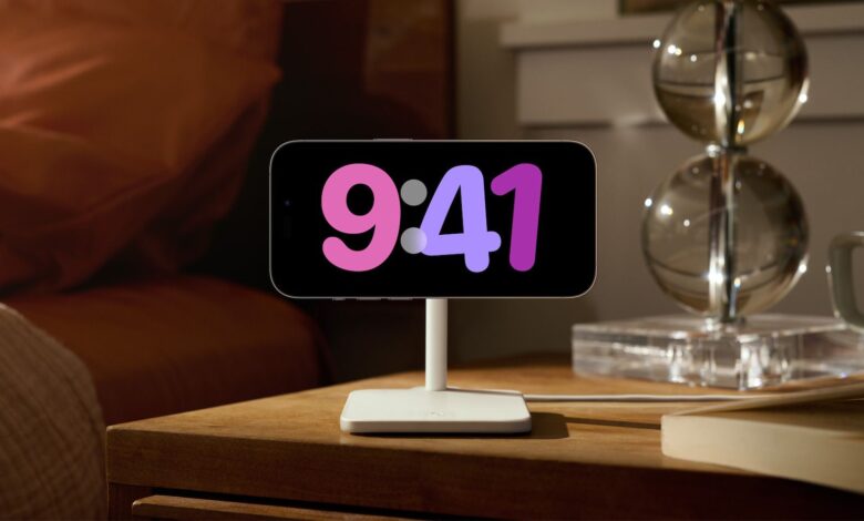 iPhone with StandBy mode on iOS 17