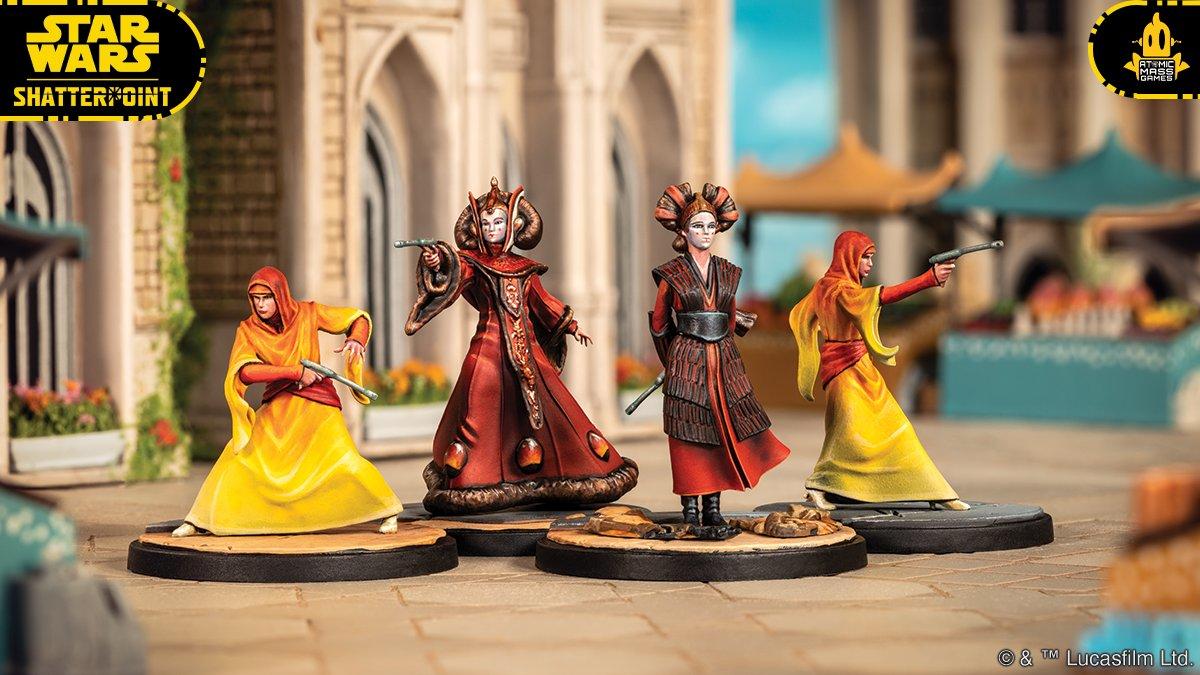 Star Wars Shatterpoint anuncia oficialmente los paquetes Padme y Cad Bane Squad