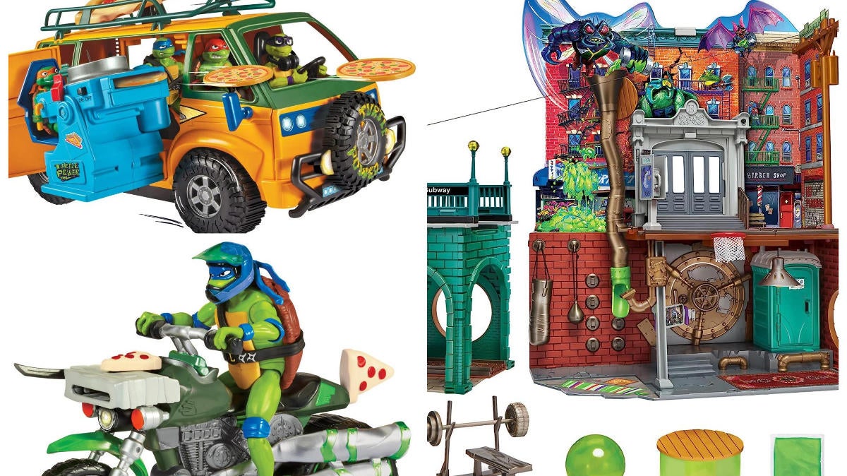 TMNT: La alineación de figuras de Mutant Mayhem incluye el juego Sewer Lair