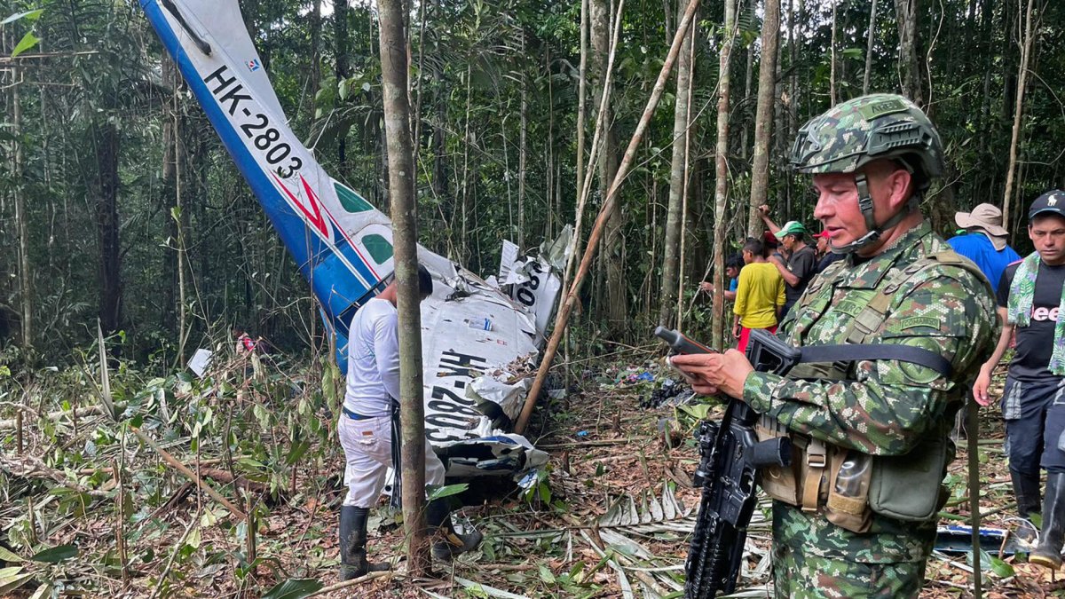 Tragedia aérea en Colombia: los mensajes del piloto antes de que se estrellara el avión en la selva